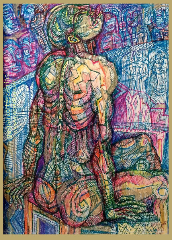 "HANDIA" | Libro XII. Dibujo 14. 6 tintas bolígrafo de gel. 17x22cm. 2018 / Colección particular.