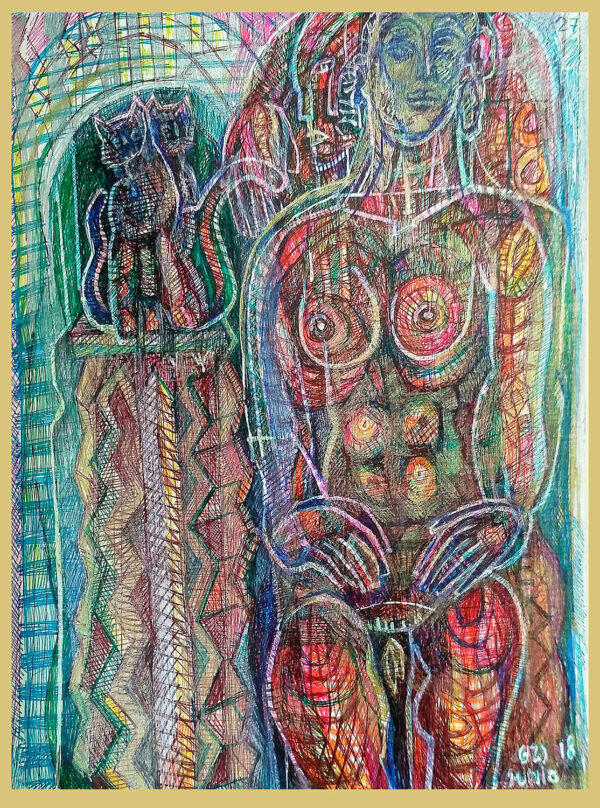 "LA DESGANA" | Libro XII. Dibujo 27. 6 tintas bolígrafo de gel. 17x22cm. 2018 / Colección particular.