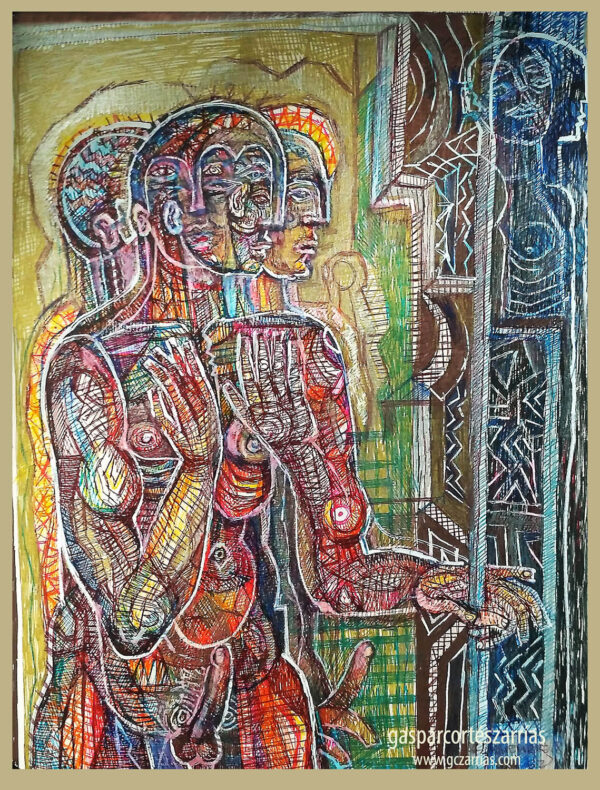 "EL MAL QUERER" | Libro XII. Dibujo 39. 6 tintas bolígrafo de gel. 17x22cm. 2018 / Colección particular.