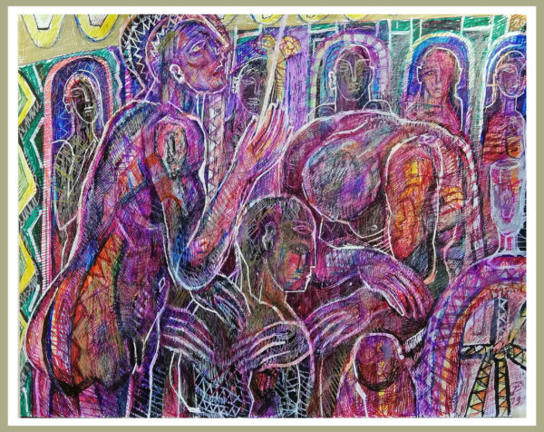 "LA VARITA" | LIBRO XIII Dibujo 20. 17x22cm. Diversas tintas de bolígrafo de gel. 19-25_10_2019 / Colección de artista.