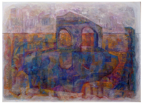 "EL REFLEJO" | Collage, tinta, rotuladores, témpera, sobre cartón blanco montado sobre madera. 37x50cm. Agosto 2016.