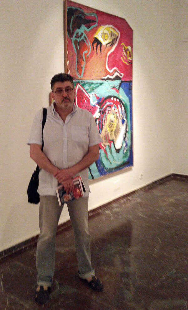 En la exposición homenaje de mi compañero Andrés Orihuela en el Museo Provincial de Jaén.