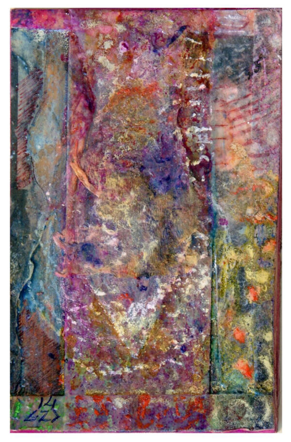 "TARJETA.ABSTRACCIÓN I-69" | Tintas y collage sobre cartón. 9x6cm. 2014 / Colección particular.