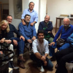 Reunión de artistas de Jáen. Preparando una exposición en la Academia de Paco Carrillo hijo. noviembre de 2014.