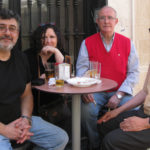 Reunión con el pintor Gunter Pfarrkircher en La Barra con Inca y Blas Cabrera Jaén, Mayo de 2014.