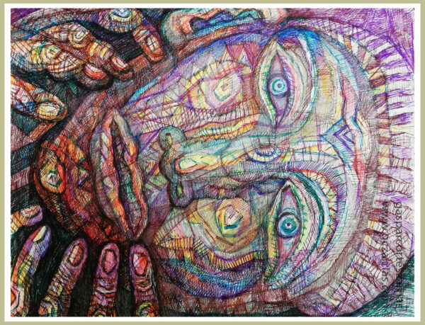 "CADALSO" | LIBRO XIII Dibujo 9. 17x22cm. Diversas tintas de bolígrafo de gel. 05-10_06_2019 / Colección de artista.