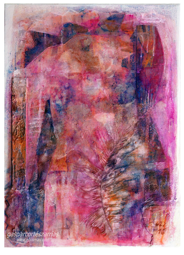 "EL GRAN ABISMO" | Collage, tinta, rotuladores, témpera, sobre cartón blanco montado sobre madera. 37x28cm. 2016- 2017 / Colección particular.