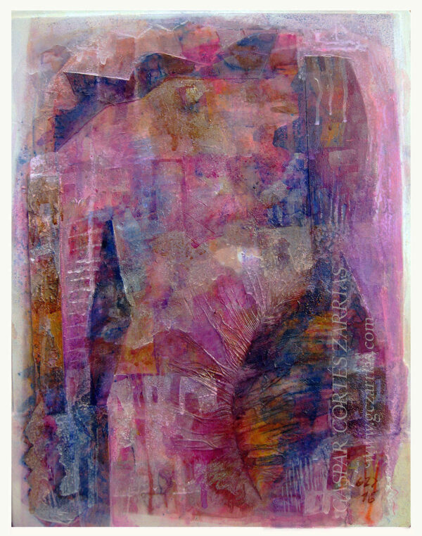 "EL GRAN ABISMO" | Collage, tinta, rotuladores, témpera, sobre cartón blanco montado sobre madera. 37x28cm. Octubre 2016 / Colección particular.