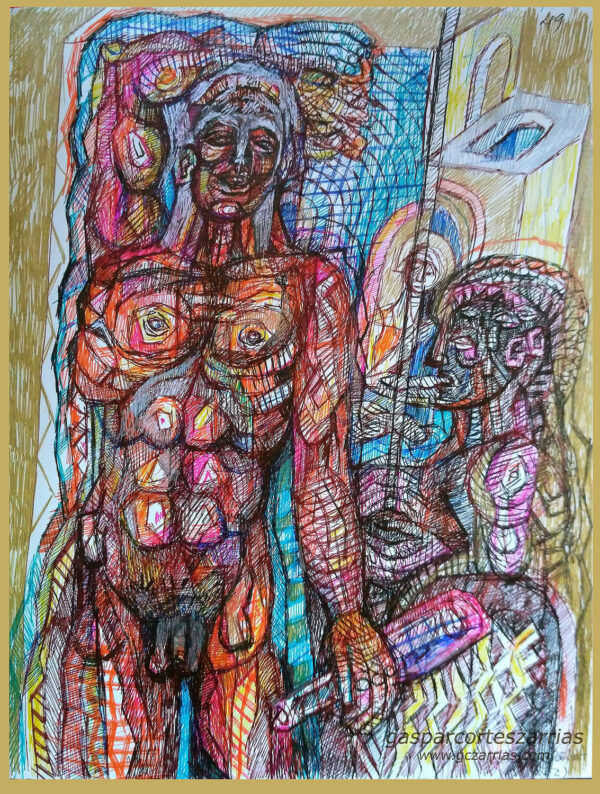 "ABANDONADO" | Libro de artista XI. Dibujo 49. 17x22cm. 6 tintas bolígrafo. 15 de noviembre de 2017 / Colección del artista.