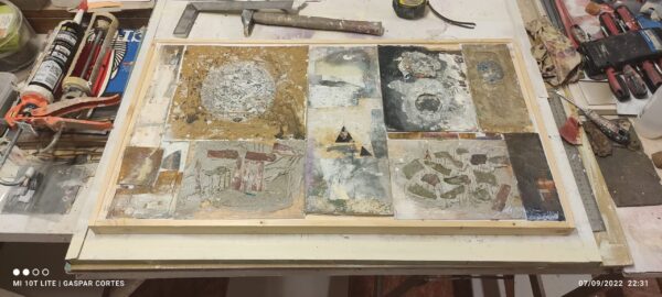 Proceso de la obra "PAISAJES SUPERPUESTOS / SECUENCIAS OLVIDADAS".