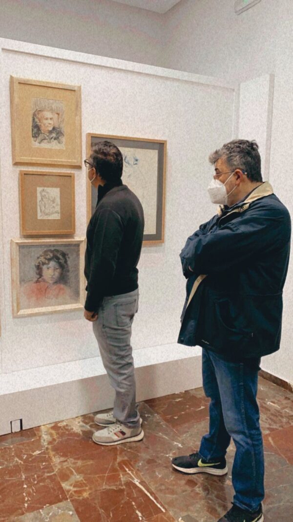 Visita a la exposición de Manuel Kayser en el Museo Provincial junto mi compañero y amigo Juan Castro Mesa.