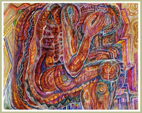 "HACIA ADENTRO" |  LIBRO XIII Dibujo 33. 17x22cm. Diversas tintas de bolígrafo de gel. 09-15_01_2020 / Colección de artista. "HACIA ADENTRO" | LIBRO XIII Dibujo 33. 17x22cm. Diversas tintas de bolígrafo de gel. 09-15_01_2020 / Colección de artista.
