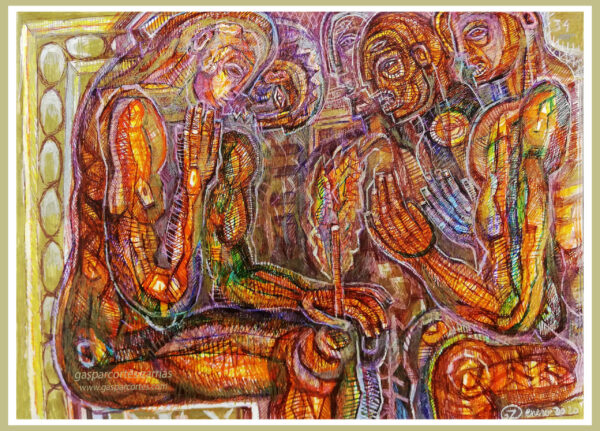 "COMO PASAN LOS AÑOS / LA LLAMA" |  LIBRO XIII Dibujo 34. 17x22cm. Diversas tintas de bolígrafo de gel. 17-25_01_2020 / Colección de artista. "COMO PASAN LOS AÑOS / LA LLAMA" | LIBRO XIII Dibujo 34. 17x22cm. Diversas tintas de bolígrafo de gel. 17-25_01_2020 / Colección de artista.