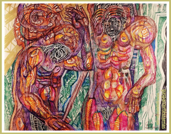 "NO HAY VUELTA ATRÁS" |  LIBRO XIII Dibujo 36. 17x22cm. Diversas tintas de bolígrafo de gel. 04-02_8-02_2020 / Colección de artista. "NO HAY VUELTA ATRÁS" | LIBRO XIII Dibujo 36. 17x22cm. Diversas tintas de bolígrafo de gel. 04-02_8-02_2020 / Colección de artista.