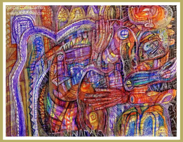 "LA ETERNIDAD DEL DOLOR / FIBROMIALGIA" |  LIBRO XIII Dibujo 45. 17x22cm. Diversas tintas de bolígrafo de gel. 23-04_30-04_2020 / Colección de artista. "LA ETERNIDAD DEL DOLOR / FIBROMIALGIA" | LIBRO XIII Dibujo 45. 17x22cm. Diversas tintas de bolígrafo de gel. 23-04_30-04_2020 / Colección de artista.