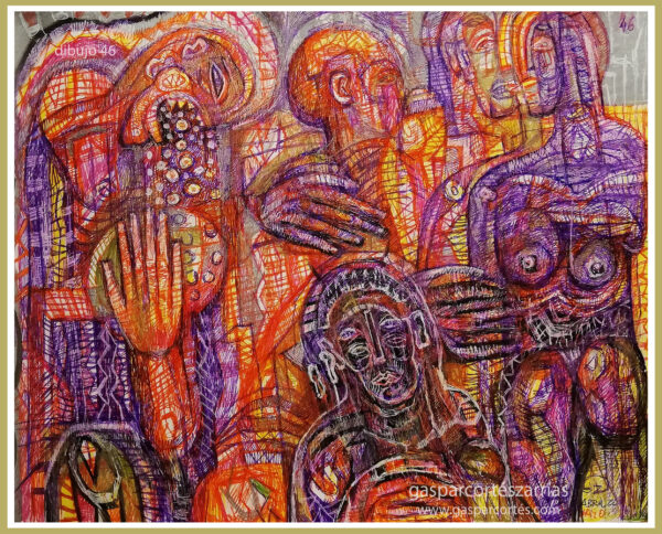 "VOMITANDO ESFERAS" |  LIBRO XIII Dibujo 46. 17x22cm. Diversas tintas de bolígrafo de gel. 02-05_11-05_2020 / Colección de artista. "VOMITANDO ESFERAS" | LIBRO XIII Dibujo 46. 17x22cm. Diversas tintas de bolígrafo de gel. 02-05_11-05_2020 / Colección de artista.