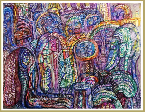 "AUTOLÍTICO" |  LIBRO XIII Dibujo 53. 17x22cm. Diversas tintas de bolígrafo de gel. 08-11_12-11_2020 / Colección de artista. "AUTOLÍTICO" | LIBRO XIII Dibujo 53. 17x22cm. Diversas tintas de bolígrafo de gel. 08-11_12-11_2020 / Colección de artista.
