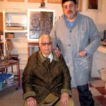 En el estudio con mi padre el pintor Jose Cortés. 2010